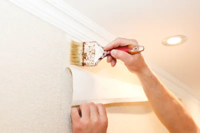 Pose de papier peint à la Roque-Alric — revêtements muraux et toiles de verre